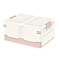 Ящик пластиковый складной белый, дно розовое, 480х360х240 мм в Павлодаре