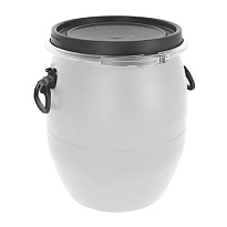 Бочка пластиковая 48 л с хомутом белая в Павлодаре Бочка пластиковая 48 л с хомутом белая в Павлодаре