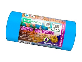 Мешки для мусора 35 л, ароматизированные, синие, в рулоне 30 шт., ПНД, 12 мкм, 640х500 мм, EXTRA, 3530661 в Павлодаре