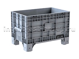 Контейнер iBox сплошной на ножках серый в Павлодаре Контейнер iBox сплошной на ножках серый в Павлодаре