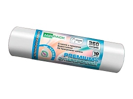 Мешки для мусора 360 л, белые, в рулоне 10 шт., ПВД 65 мкм, 1400х1000 мм, PREMIUM+, 3601015302 в Павлодаре