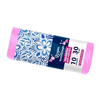 Мешки для мусора 10 л, розовые, в рулоне 30 шт., ПНД, 8 мкм, 470х360 мм, Узоры Чистоты, МУ3582 (МГ-10роз) в Павлодаре