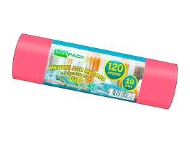 Мешки для мусора 120 л, с завязками, красные, в рулоне 10 шт., ПНД, 15 мкм, 800х750 мм, VIP, Z12010red в Павлодаре Мешки для мусора 120 л, с завязками, красные, в рулоне 10 шт., ПНД, 15 мкм, 800х750 мм, VIP, Z12010red в Павлодаре