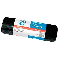 Мешки для мусора 240 л, черные, в рулоне 10 шт., ПВД 30 мкм, 1400х1120 мм, PACLAN Professional, 606336 в Павлодаре