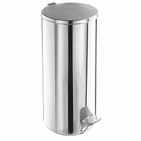 Урна для мусора с педалью, усиленное, Титан, 50 л, кольцо под мешок, нержавеющая сталь, хром в Павлодаре Урна для мусора с педалью, усиленное, Титан, 50 л, кольцо под мешок, нержавеющая сталь, хром в Павлодаре