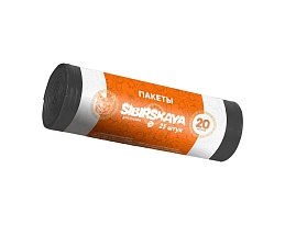 Мешки для мусора 20 л, черные, в рулоне 25 шт., ПНД, 6 мкм, 420х450 мм, SIBIRSKAYA, 101-001 S в Павлодаре