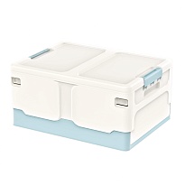 Ящик пластиковый складной белый, дно голубое, 480х360х240 мм в Павлодаре