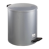 Ведро для мусора с педалью, усиленное, Титан, 15 л, серое, оцинкованная сталь в Павлодаре