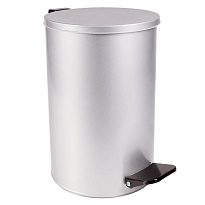 Ведро для мусора с педалью, усиленное, Титан, 10 л, серое, оцинкованная сталь в Павлодаре