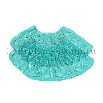 Бахилы бирюзовые 2000 шт (1000 пар), 16 мкм, однослойные, с одной резинкой, Эконом в Павлодаре