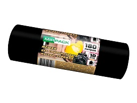 Мешки для мусора 180 л, ароматизированные, черные, в рулоне 10 шт., ПВД, 70 мкм, 1100х930 мм, СТРОЙКА, S18010110 в Павлодаре Мешки для мусора 180 л, ароматизированные, черные, в рулоне 10 шт., ПВД, 70 мкм, 1100х930 мм, СТРОЙКА, S18010110 в Павлодаре