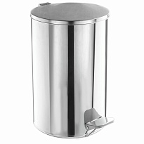 Ведро для мусора с педалью, усиленное, Титан, 20 л, кольцо под мешок, нержавеющая сталь, хром в Павлодаре