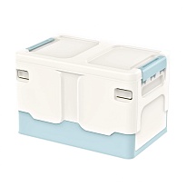 Ящик пластиковый складной белый, дно голубое, 370х240х240 мм в Павлодаре