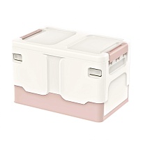 Ящик пластиковый складной белый, дно розовое, 370х240х240 мм в Павлодаре