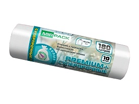 Мешки для мусора 180 л, ароматизированные, белые, в рулоне 10 шт., ПВД, 35 мкм, 1100х930 мм, PREMIUM+, 180105302 в Павлодаре Мешки для мусора 180 л, ароматизированные, белые, в рулоне 10 шт., ПВД, 35 мкм, 1100х930 мм, PREMIUM+, 180105302 в Павлодаре