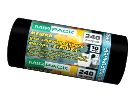 Мешки для мусора 240 л, ароматизированные, черные, в рулоне 10 шт., ПВД 70 мкм, 1300х930 мм, СТРОЙКА, S24010130 в Павлодаре Мешки для мусора 240 л, ароматизированные, черные, в рулоне 10 шт., ПВД 70 мкм, 1300х930 мм, СТРОЙКА, S24010130 в Павлодаре