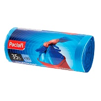 Мешки для мусора 35 л, с ушками, синие, в рулоне 30 шт., ПНД, 10,5 мкм, 640х500 мм, PACLAN Multitop, 600819 в Павлодаре