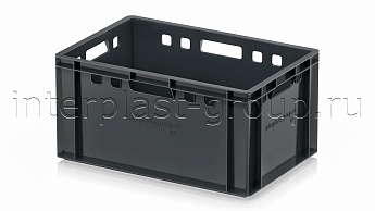 Ящик для мяса и колбасных изделий Е-3 темно-серый в Павлодаре Ящик для мяса и колбасных изделий Е-3 темно-серый в Павлодаре