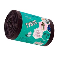 Мешки для мусора 12 л, черные, в рулоне 30 шт., ПНД, 6 мкм, 550х320 мм, Концепция Быта Tubus, 604936 в Павлодаре Мешки для мусора 12 л, черные, в рулоне 30 шт., ПНД, 6 мкм, 550х320 мм, Концепция Быта Tubus, 604936 в Павлодаре