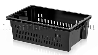 Ящик универсальный для овощей, фруктов и хлеба перфорированный черный в Павлодаре Ящик универсальный для овощей, фруктов и хлеба перфорированный черный в Павлодаре