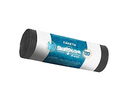 Мешки для мусора 120 л, черные, в рулоне 10 шт., ПНД, 14 мкм, 1100х700 мм, SIBIRSKAYA, 101-008 S в Павлодаре Мешки для мусора 120 л, черные, в рулоне 10 шт., ПНД, 14 мкм, 1100х700 мм, SIBIRSKAYA, 101-008 S в Павлодаре