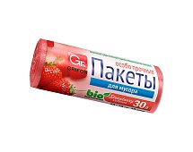 Мешки для мусора 30 л, ароматизированные, Клубника, красные, в рулоне 20 шт., ПНД, 9 мкм, 560х530 мм, GRIFON Aroma, 101-020 K