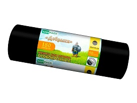 Мешки для мусора 180 л, ароматизированные, черные, в рулоне 10 шт., ПВД, 100 мкм, 1100х930 мм, Добрыня, Dob18010black в Павлодаре Мешки для мусора 180 л, ароматизированные, черные, в рулоне 10 шт., ПВД, 100 мкм, 1100х930 мм, Добрыня, Dob18010black в Павлодаре