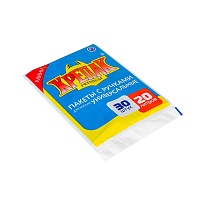 Мешки для мусора 20 л, с ручками, черные, в пачке 20 шт., ПНД, 10 мкм, 550х440 мм, Крепак, 4607075710023 в Павлодаре